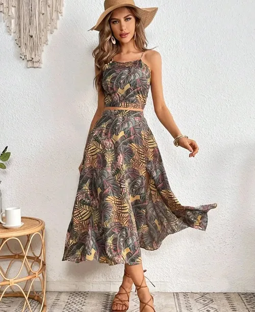 Conjunto feminino saia midi e cropped - imagem 5