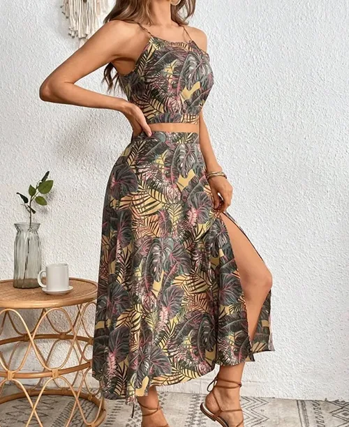 Conjunto feminino saia midi e cropped - imagem 6