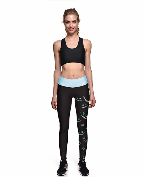 Legging estampa gato da alice no país das maravilhas