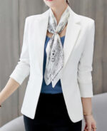 Blazer feminino slim fit acinturado colorido