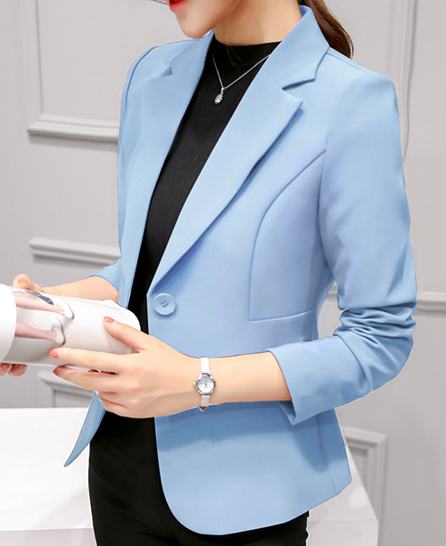 Blazer feminino slim fit acinturado colorido