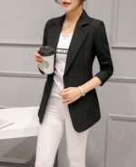 Blazer feminino slim fit acinturado colorido