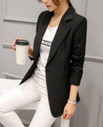 Blazer feminino slim fit acinturado colorido