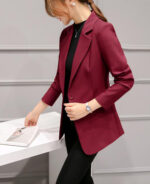 Blazer feminino slim fit acinturado colorido