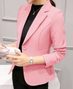 Blazer feminino slim fit acinturado colorido