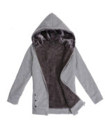 Casaco feminino forrado com capuz