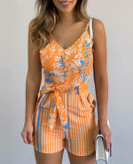 Macaquinho feminino curto estampado