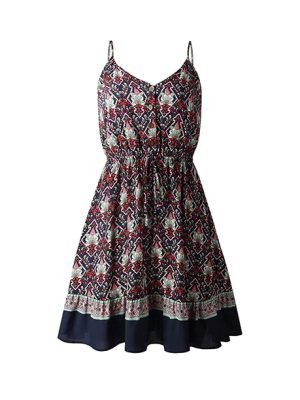 Vestido curto soltinho com estampa florida