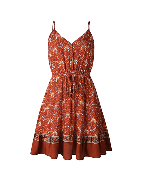 Vestido curto soltinho com estampa florida