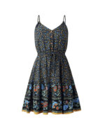 Vestido curto soltinho com estampa florida