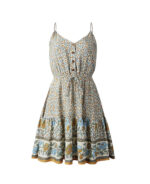 Vestido curto soltinho com estampa florida