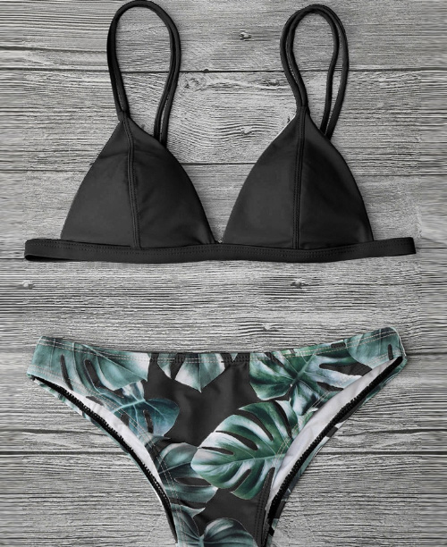 Biquíni feminino com bojo estampa tropical