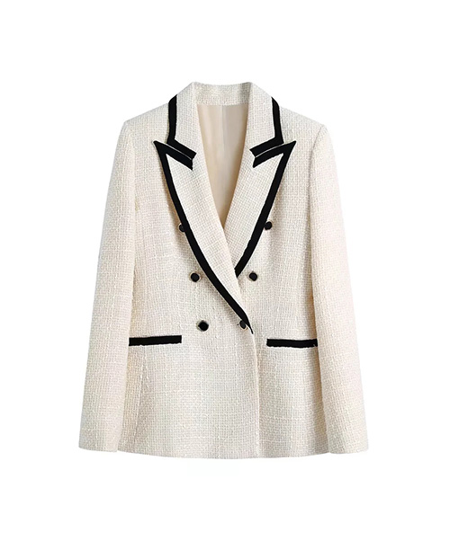 Blazer feminino xadrez preto e branco │Chic Princess