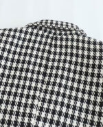 Blazer feminino xadrez preto e branco