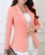 Blazer slim feminino acinturado
