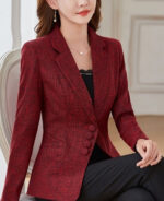 Blazer slim feminino acinturado