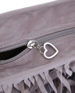 Bolsa de ombro feminina com franjas