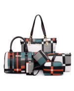 Bolsa feminina de ombro estampa xadrez