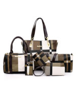 Bolsa feminina de ombro estampa xadrez