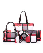 Bolsa feminina de ombro estampa xadrez