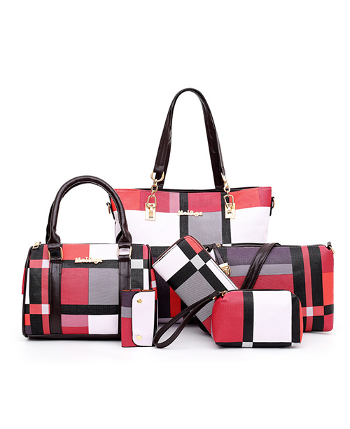 Bolsa feminina de ombro estampa xadrez