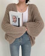 Cardigan feminino de tricot