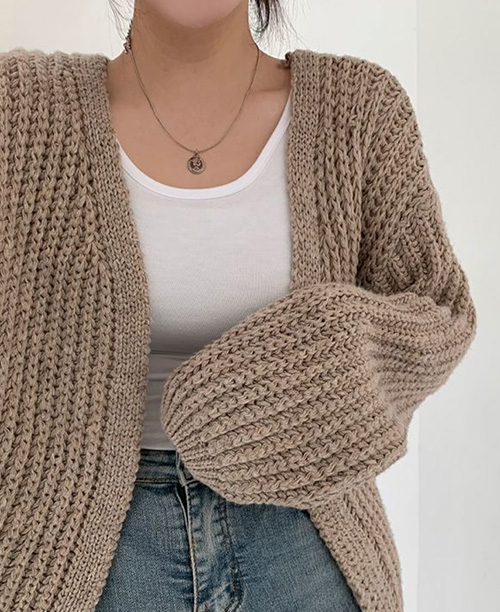 Cardigan feminino de tricot