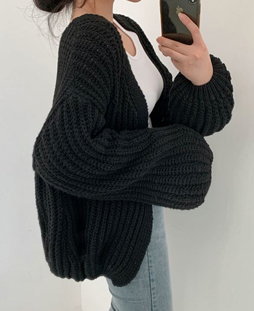 Cardigan feminino de tricot
