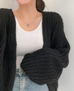 Cardigan feminino de tricot