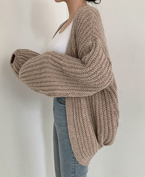 Cardigan feminino de tricot