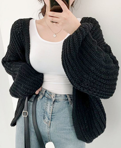 Cardigan feminino de tricot