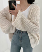 Cardigan feminino de tricot