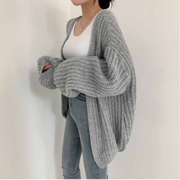 Cardigan feminino de tricot