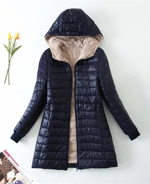 Casaco feminino puffer alongado