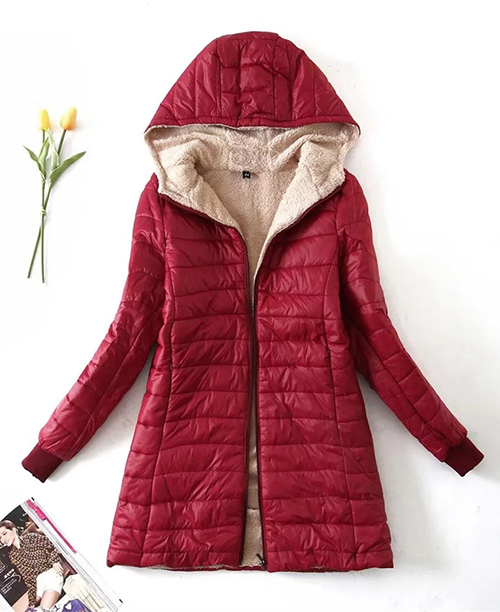 Casaco feminino puffer alongado