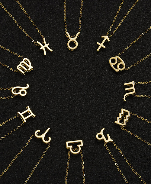 Colar triplo feminino dos signos