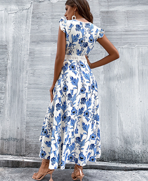 Vestido longo casual florido