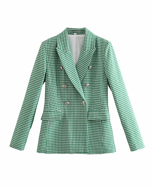 BLAZER EMILI CURTO XADREZ verde