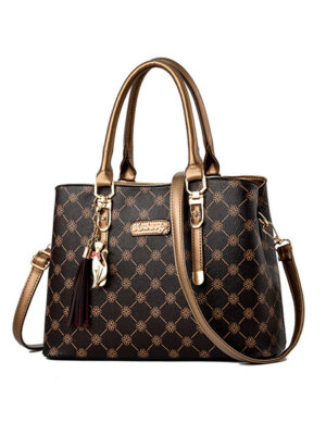 Bolsa feminina media de couro sintético