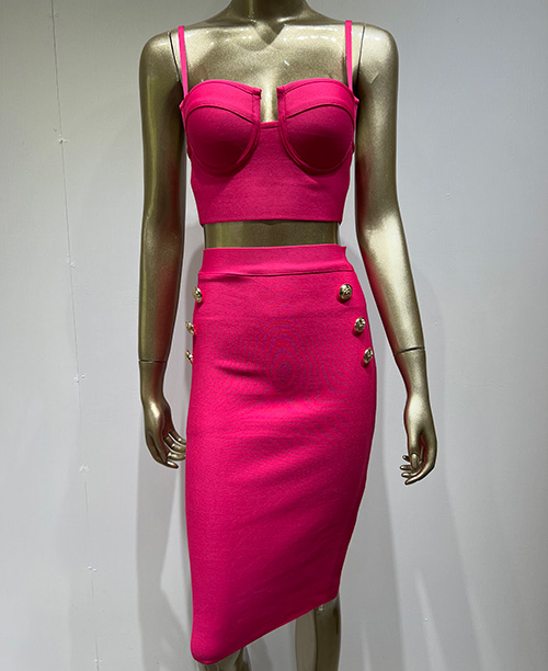 Conjunto feminino saia justa e cropped