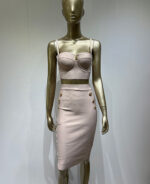Conjunto feminino saia justa e cropped