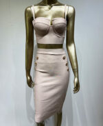 Conjunto feminino saia justa e cropped