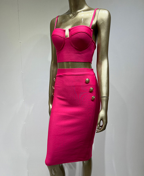 Conjunto feminino saia justa e cropped