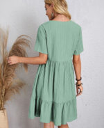 Vestido soltinho de manga curta