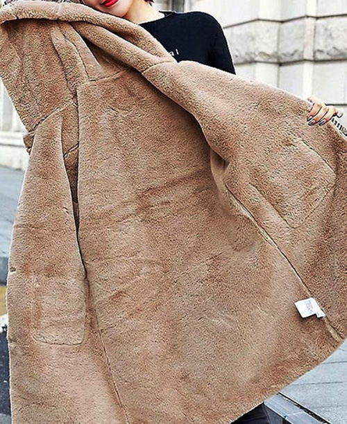 Casaco alongado feminino de inverno