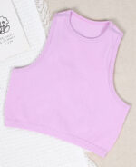 Blusa regata cropped canelada básica