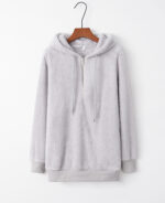 Casaco feminino de inverno com lã sintética