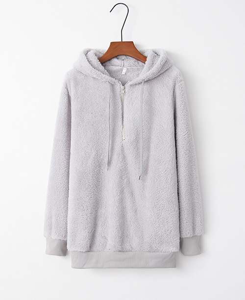 Casaco feminino de inverno com lã sintética