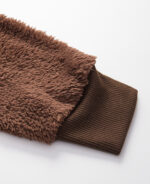 Casaco feminino de inverno com lã sintética