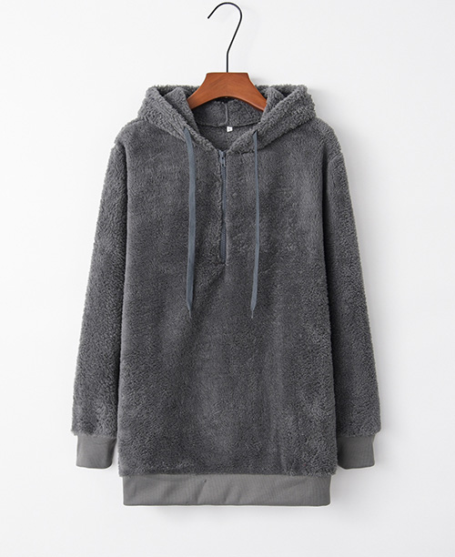 Casaco feminino de inverno com lã sintética